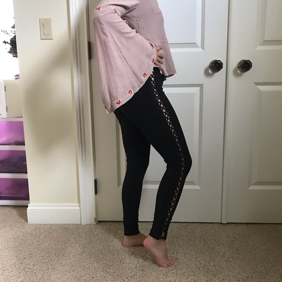 sexy side detail black leggings - Picture 5 of 8